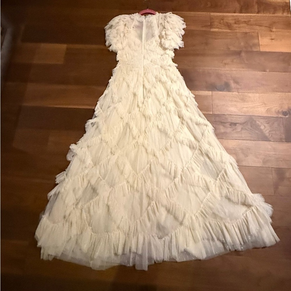 Needle & Thread Cream Ruffled Maxi Dress - Picture 9 of 12